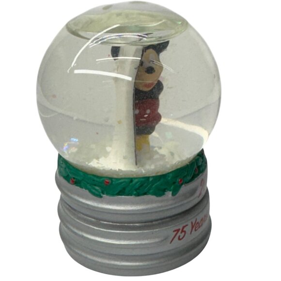 Disney Mickey Mouse 2004 Christmas Mini Snow Globe JC Penney 75 Years of Fun! - Picture 7 of 9
